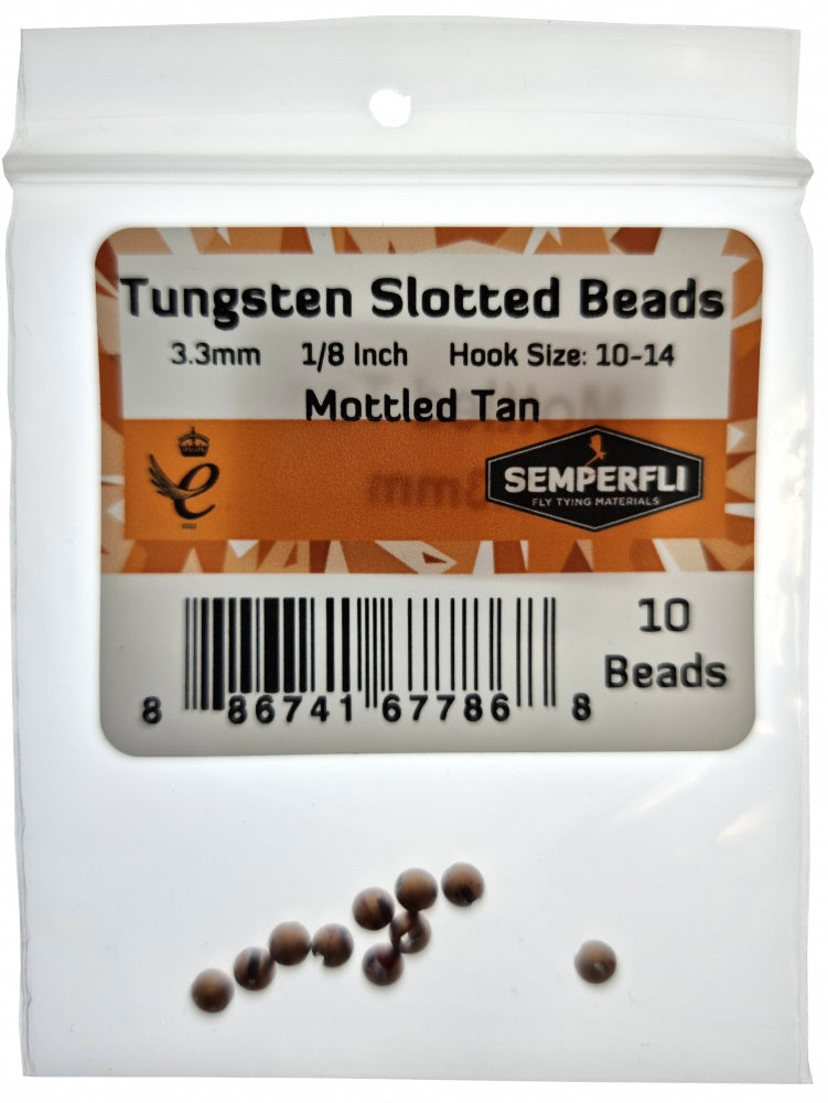 Semperfli Tungsten Slotted Beads 3.3mm (1/8inch)