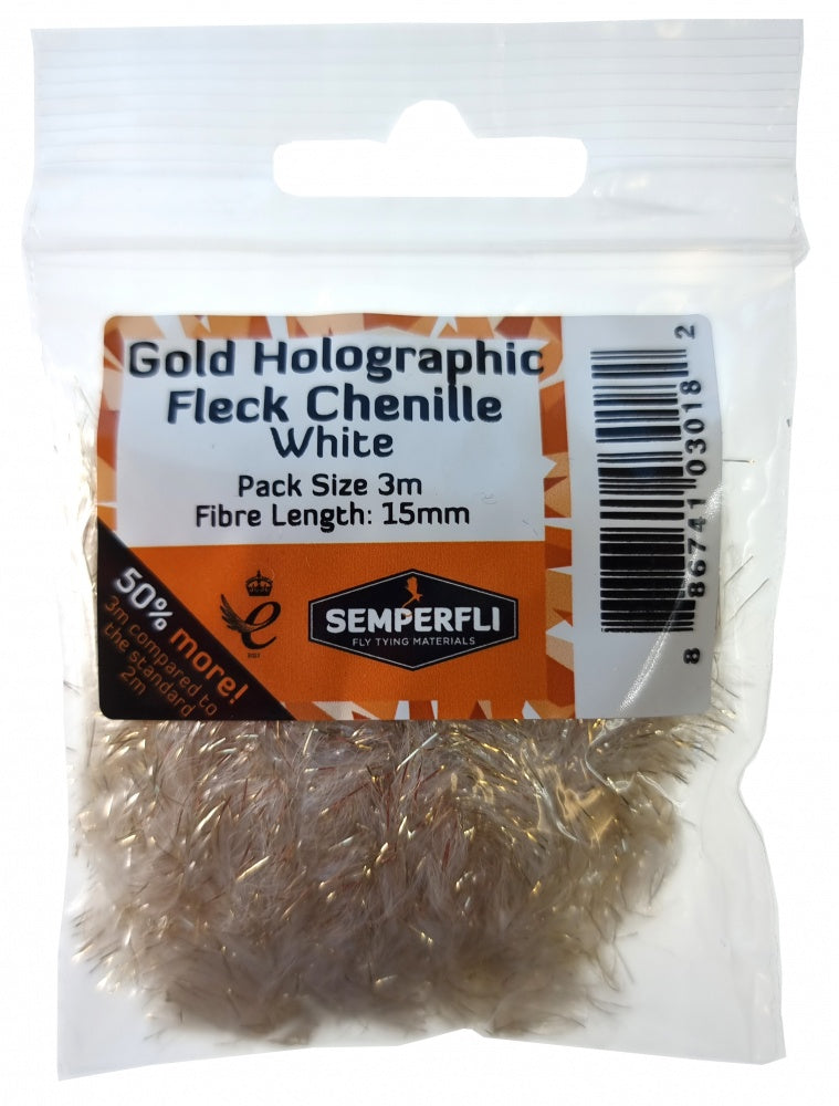 Gold Holographic Fleck 15mm