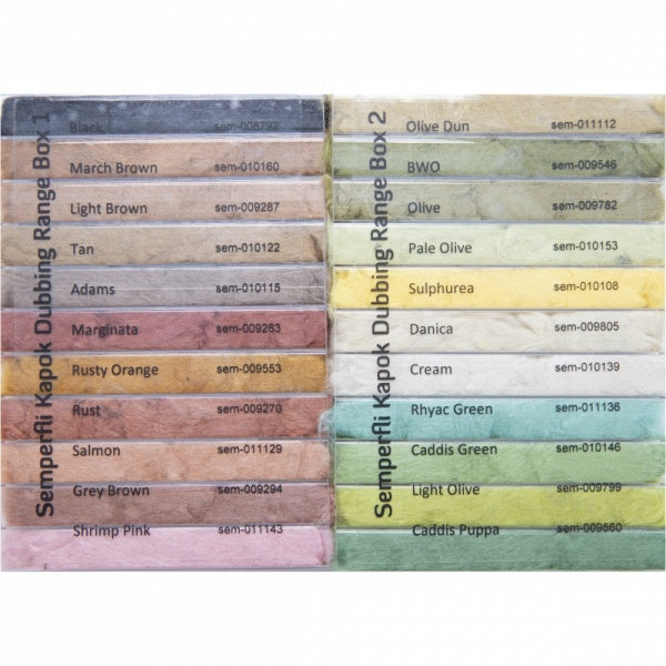 Kapok Dry Fly Dubbing Full Selection Dispenser