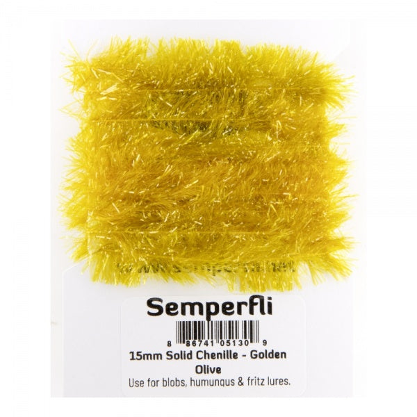 15mm Solid Chenille Golden Olive