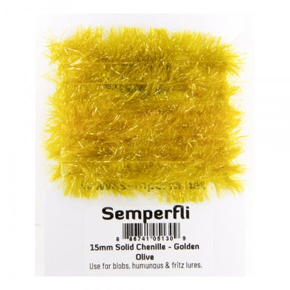 15mm Solid Chenille Golden Olive