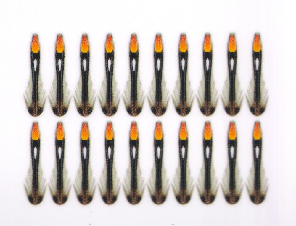 Synthetic Jungle Cock 17mm Small Hot Orange