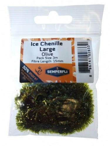 Ice Chenille 15mm Large Olive