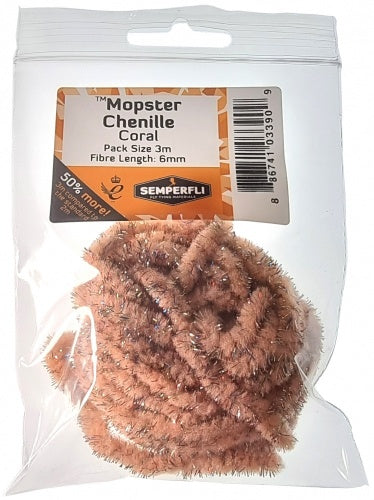 Mopster Mop Chenille 6mm Coral