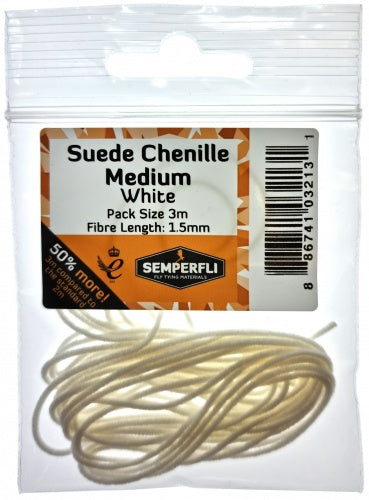 Suede Chenille 1.5mm Medium White