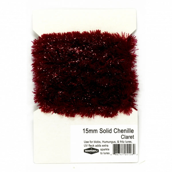 15mm Solid Chenille Claret