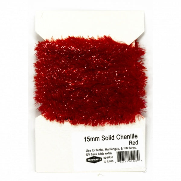 15mm Solid Chenille Red