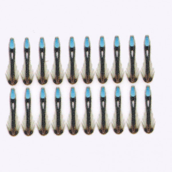 Synthetic Jungle Cock 10mm Extra Small Blue