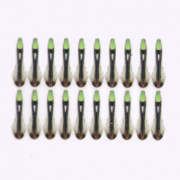 Synthetic Jungle Cock 10mm Extra Small Green