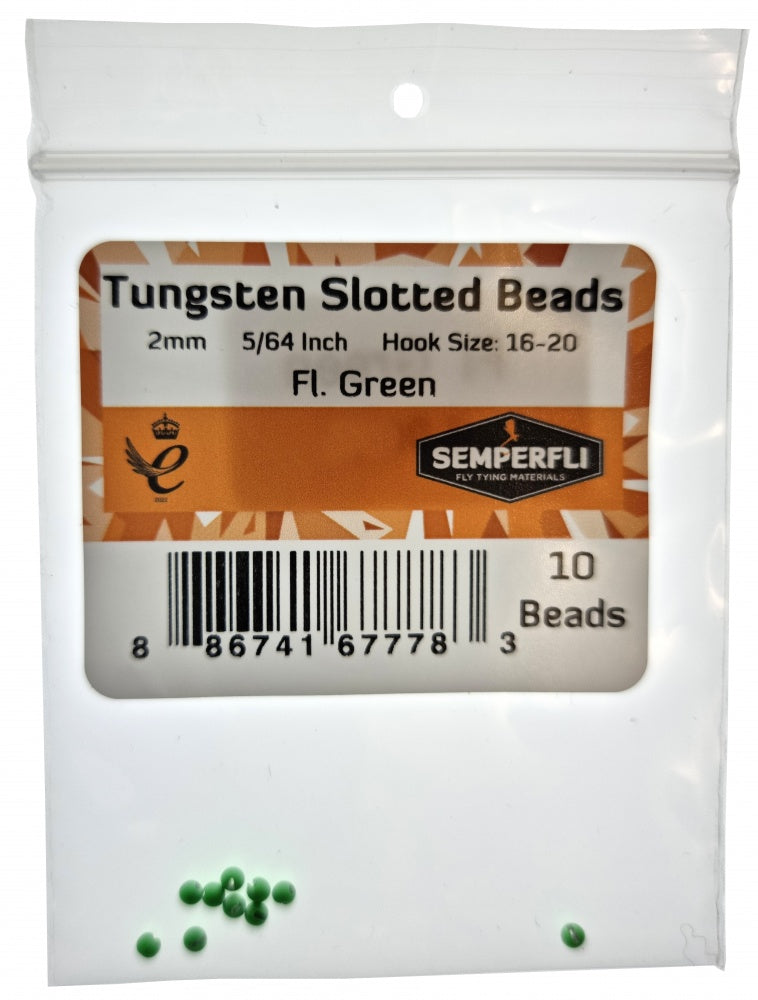 Semperfli Tungsten Slotted Beads 2.0mm (5/64inch)