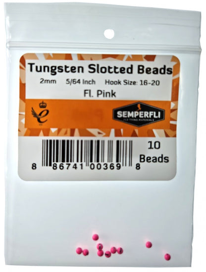 Semperfli Tungsten Slotted Beads 2.0mm (5/64inch)