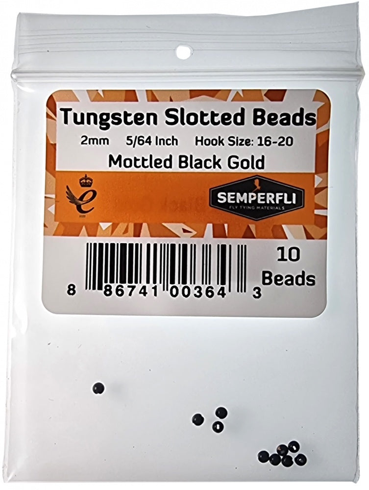 Semperfli Tungsten Slotted Beads 2.0mm (5/64inch)