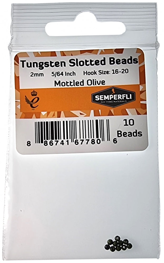 Semperfli Tungsten Slotted Beads 2.0mm (5/64inch)
