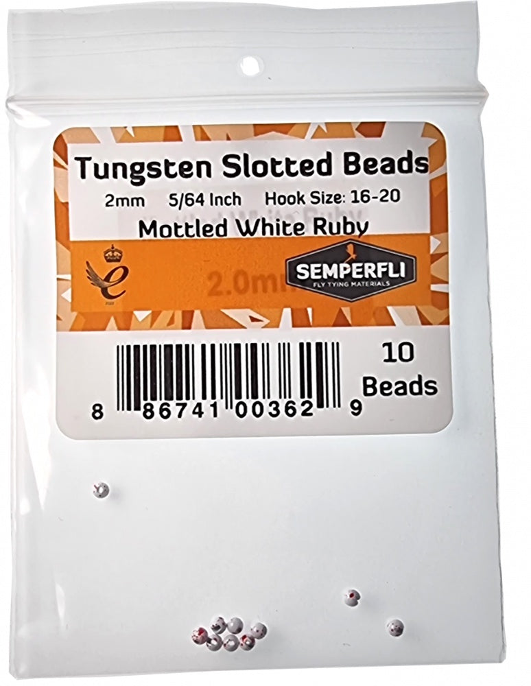 Semperfli Tungsten Slotted Beads 2.0mm (5/64inch)