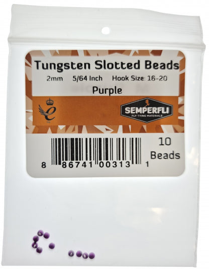Semperfli Tungsten Slotted Beads 2.0mm (5/64inch)