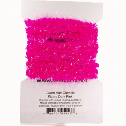 Guard Hair Chenille Fluoro Dark Pink