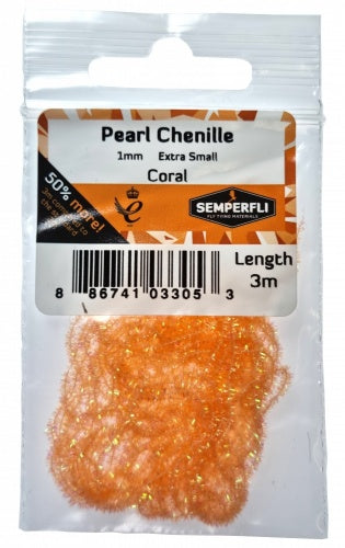 Pearl Chenille 1mm Coral