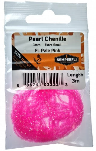 Pearl Chenille 1mm Fl Pale Pink