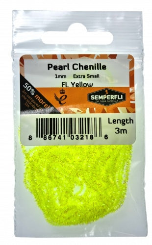 Pearl Chenille 1mm Fl Yellow