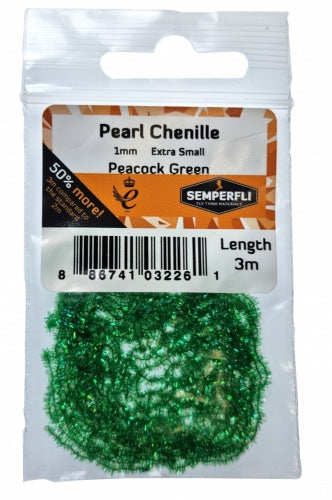 Pearl Chenille 1mm Peacock Green