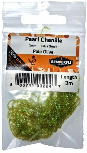 Pearl Chenille 1mm Pale Olive