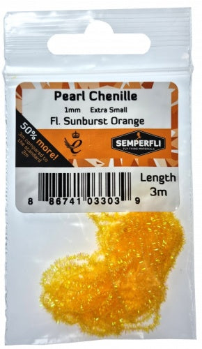 Pearl Chenille 1mm Fl Sunburst Orange