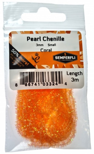 Pearl Chenille 3mm Coral