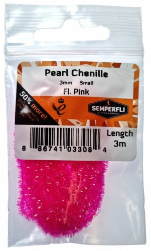 Pearl Chenille 3mm Fl Pink