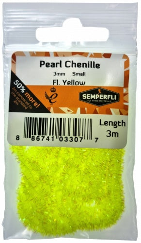 Pearl Chenille 3mm Fl Yellow