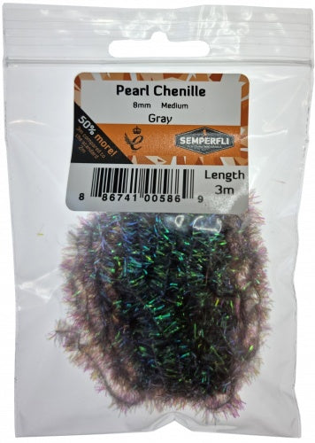 Pearl Chenille 8mm Medium Gray