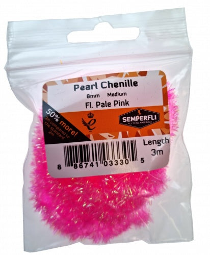 Pearl Chenille 8mm Medium Fl Pale Pink