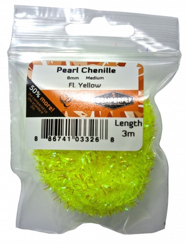 Pearl Chenille 8mm Medium Fl Yellow