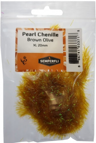 Pearl Chenille 20mm XL Brown Olive