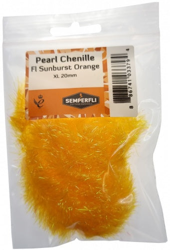 Pearl Chenille 20mm XL Fl Sunburst Orange