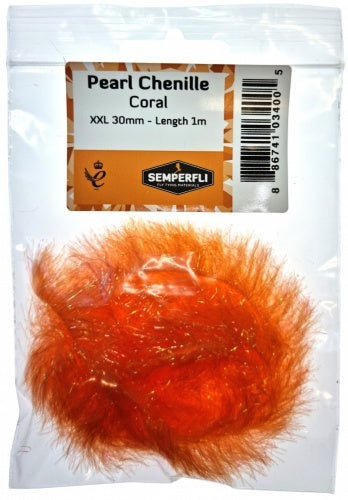 Pearl Chenille 30mm XXL Coral