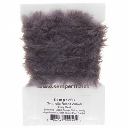 Synthetic Rabbit Zonker Strips Grey Seal