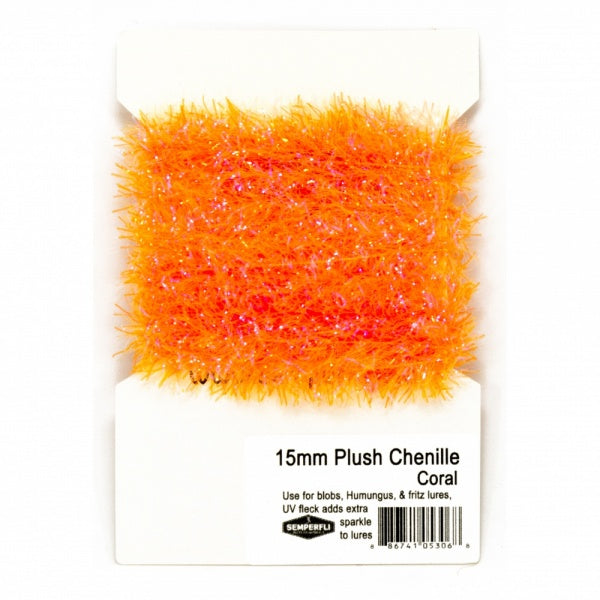 15mm Plush Transluscent Chenille Coral