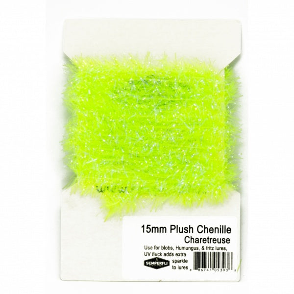 15mm Plush Transluscent Chenille Fluoro Rhyacophilia Green