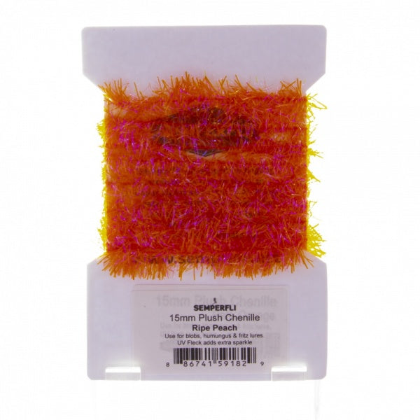 15mm Plush Transluscent Chenille Ripe Peach