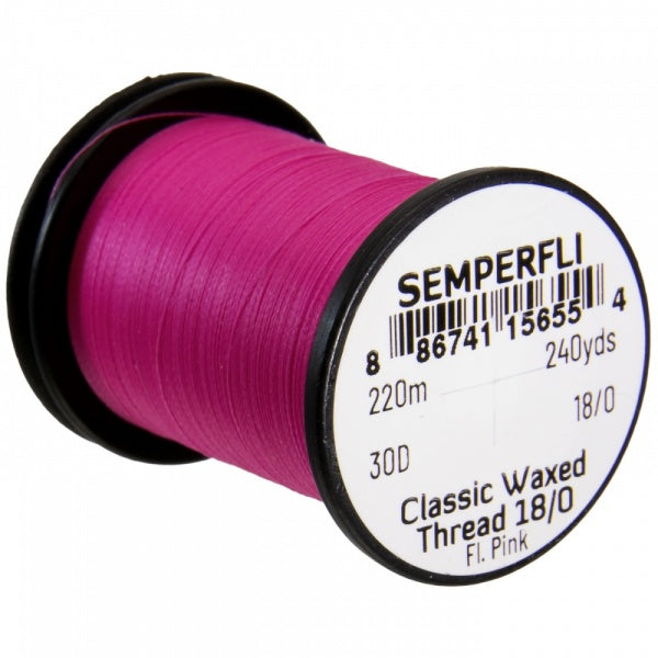 Classic Waxed Thread 18/0 240 Yards Fluoro Pink