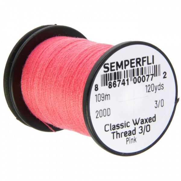 Classic Waxed Thread 3/0 120 Yards Pink