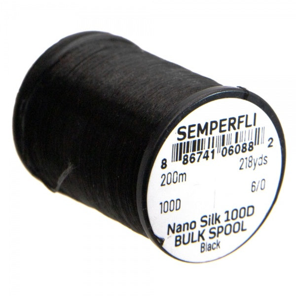 Nano Silk 100D 6/0 Black Bulk 200m