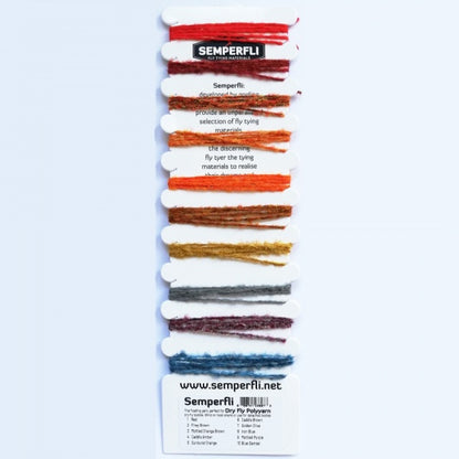 Dry Fly Polyyarn Sample Card