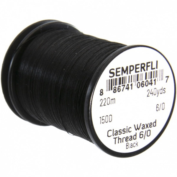 Classic Waxed Thread 6/0 240 Yards Black