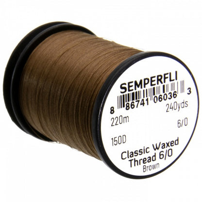 Classic Waxed Thread 6/0 240 Yards Brown