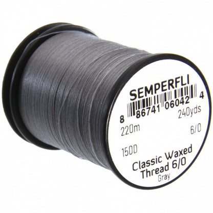 Classic Waxed Thread 6/0 240 Yards Gray