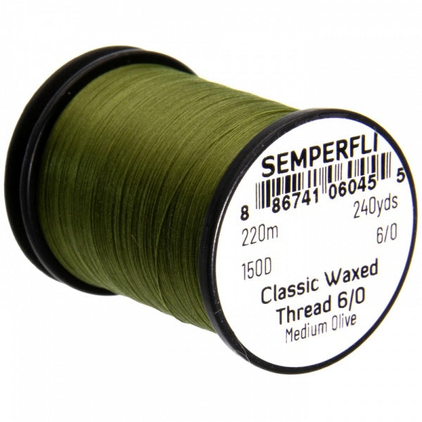 Classic Waxed Thread 6/0 240 Yards Medium Olive