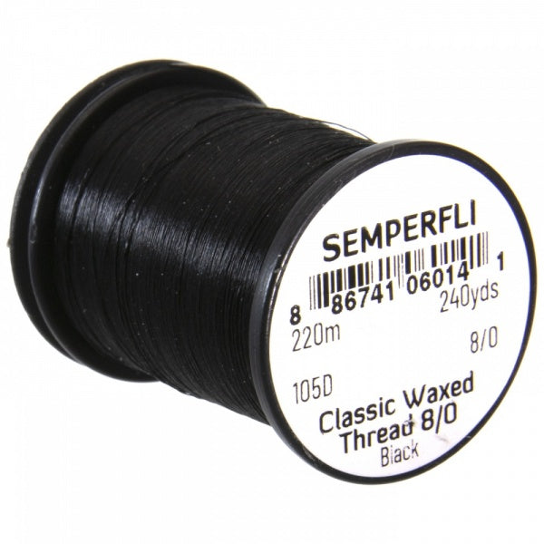 Classic Waxed Thread 8/0 240 Yards Black