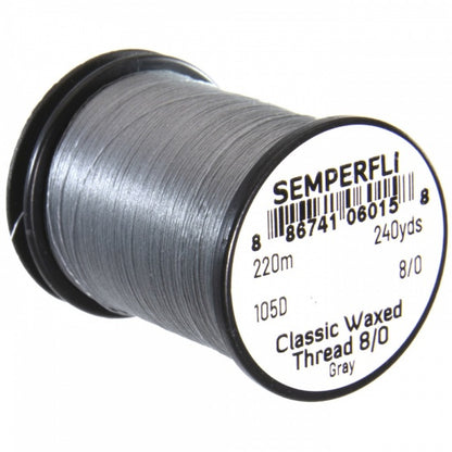 Classic Waxed Thread 8/0 240 Yards Gray