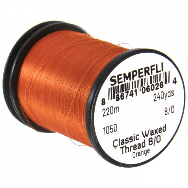 Classic Waxed Thread 8/0 240 Yards Orange